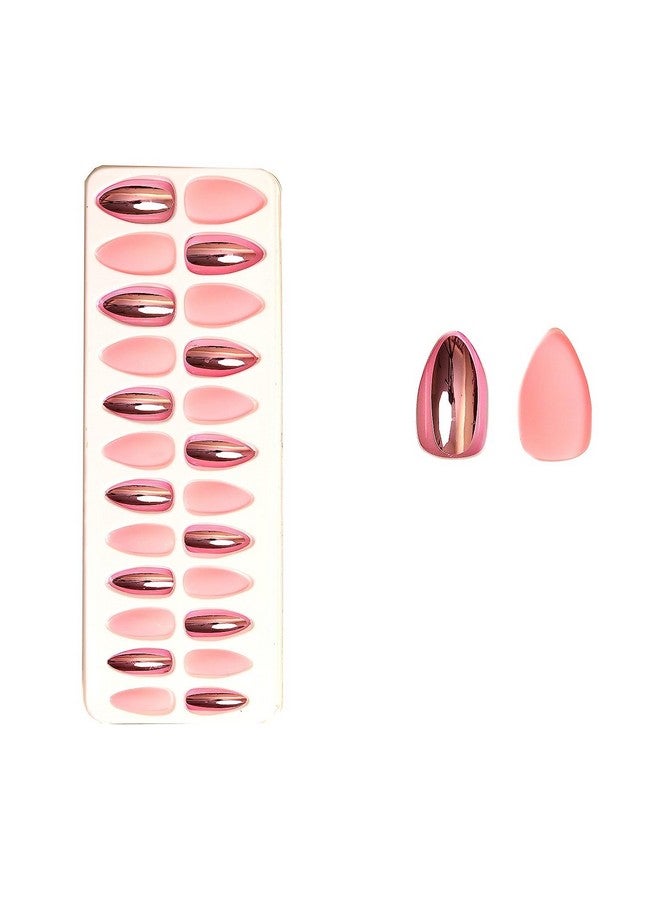 رابيدز فلو مجموعة 24 قطعة من الأظافر الصناعية الفرنسية الطويلة وصلات أظافر كاملة مع غراء مرفق بالأظافر (12 مطفي + 12 لامع) (وردي فاتح) - Image 4