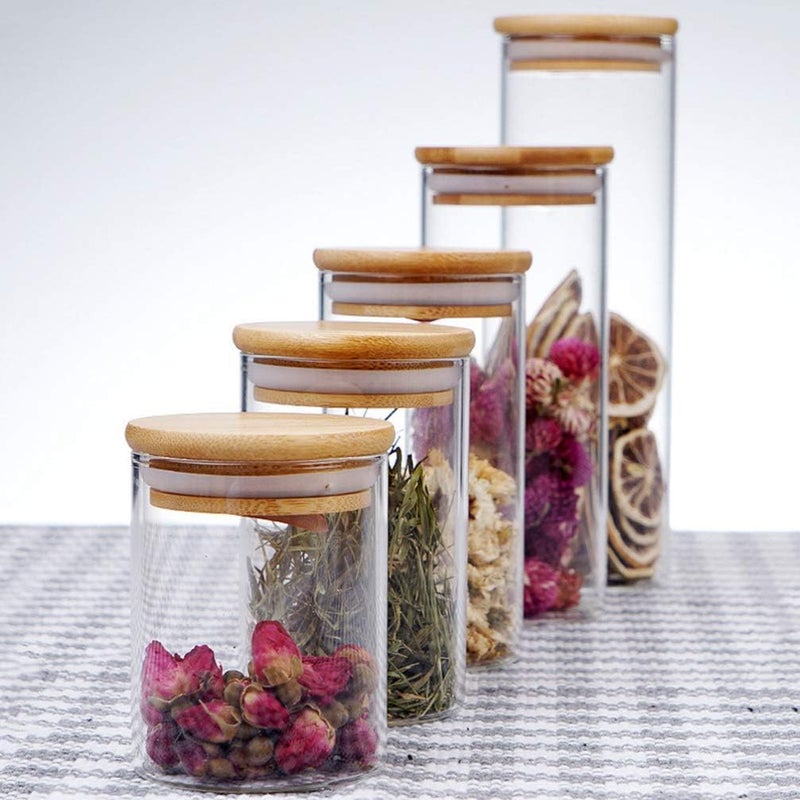 comfrt Airtight Food Storage Container High Borosilicate Glass Jar Kitchen Pantry Organization Dry Food Containers Sealed Jars With Lids (450ml) - Image 3