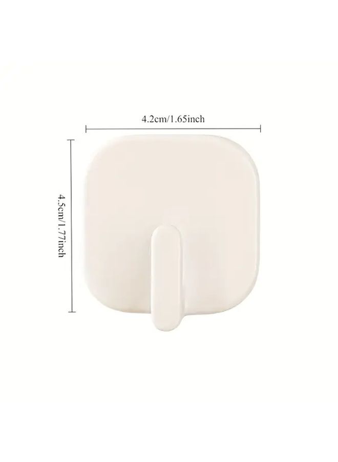 Heavy Duty Adhesive Wall Hooks 4pcs No Drill Moisture Resistant For Kitchen Bathroom - Image 2