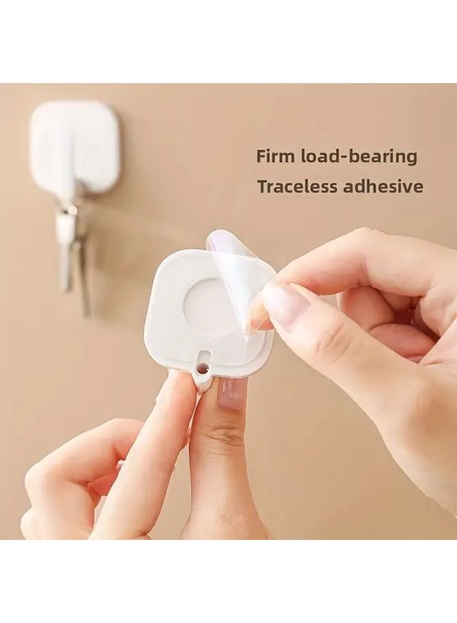 Heavy Duty Adhesive Wall Hooks 4pcs No Drill Moisture Resistant For Kitchen Bathroom - Image 4