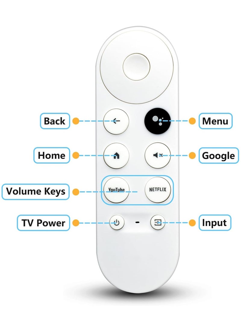 Generic - Universal Remote Control Replacement Compatible with Google Chromecast 4k Snow - Image 1