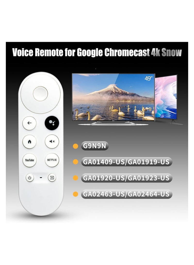 Generic - Universal Remote Control Replacement Compatible with Google Chromecast 4k Snow - Image 1