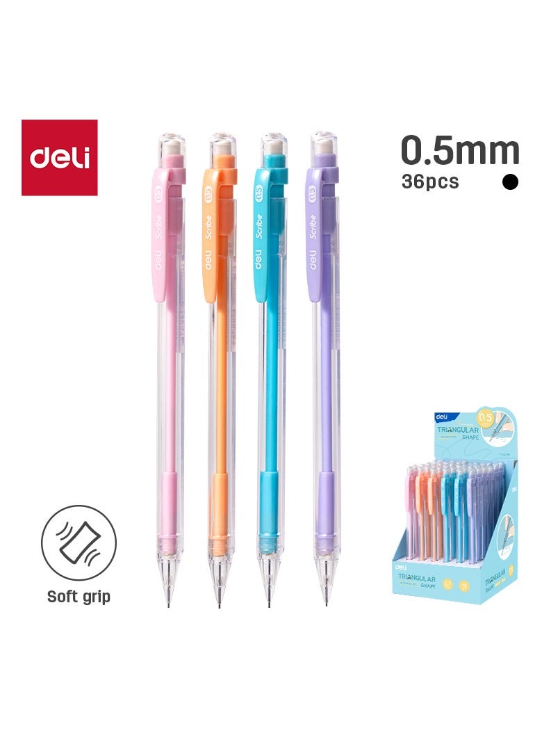 Deli Deli EU502-05 Mechanical Pencil 0.5mm Assorted Colors – ideal for exams, school, daily writing  - Image 2