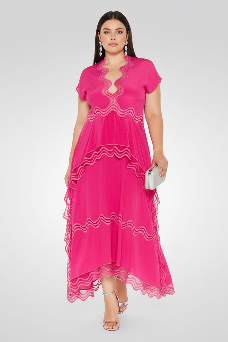 STELLA MCCARTNEY Women Plain Maxi Dress, Pink - Image 1