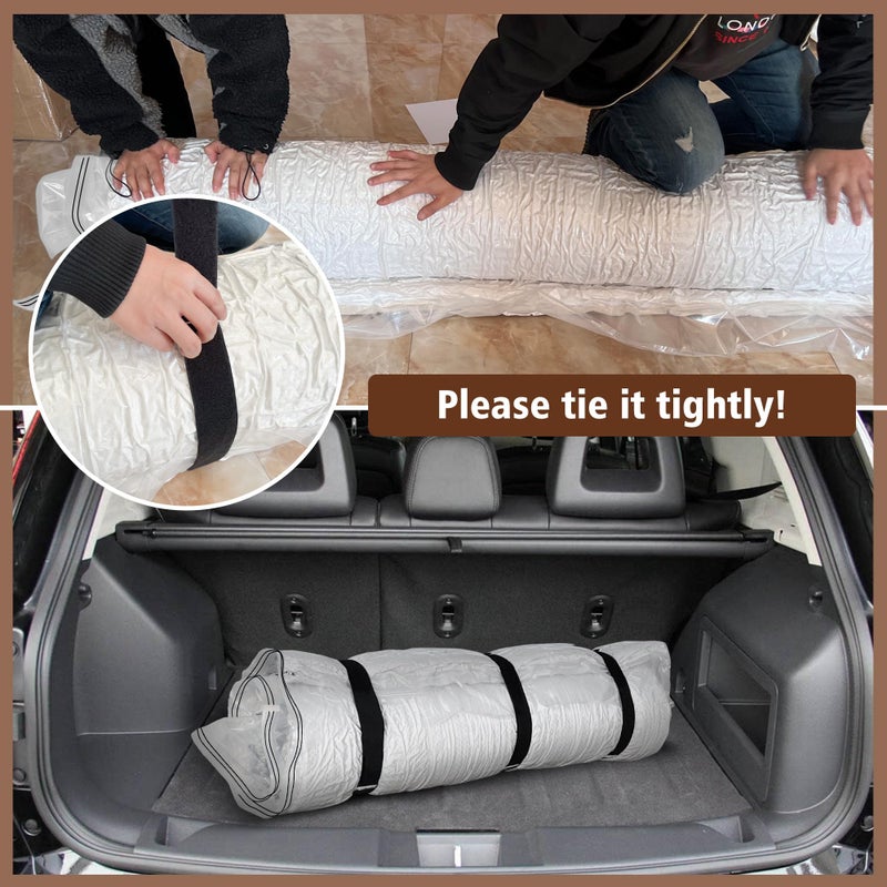 VacPack Queen Full Mattress Storage Vacuum Bag for Moving Storage, for Memory Foam Latex Mattress Thick and Tear Resistant - Image 3