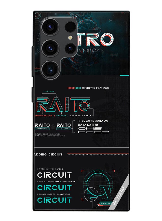 VR CREATIVE Protective Case Cover For Samsung Galaxy S24 Ultra Raito Circuit Design Multicolour - Image 1