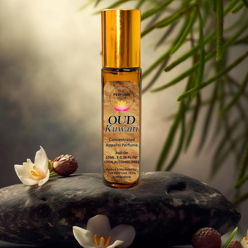 The Perfume Veda Oud Kuwaiti Attar with Agarwood Cedarwood Musk for Men and Women NonAlcoholic Rollon Long Lasting Fragrance Arabic Frgarance 10ML Pack - Image 5