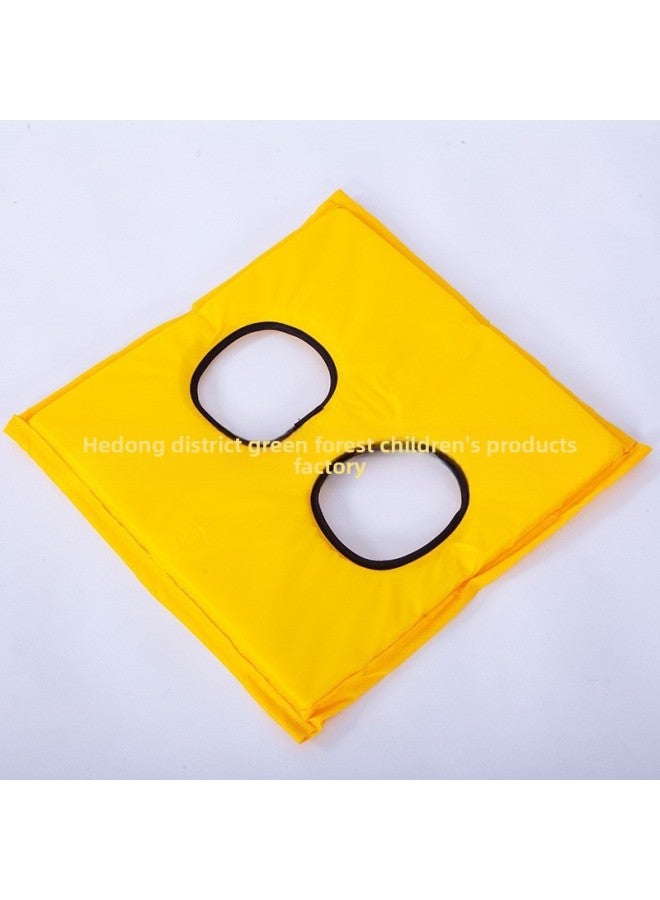Kindergarten Rainbow Double-hole Foam Pad Penguin Running Body Coordination Body Intelligent Training Game System Equipment-Color:Yellow-Specifications:Small (38*38cm) - Image 1