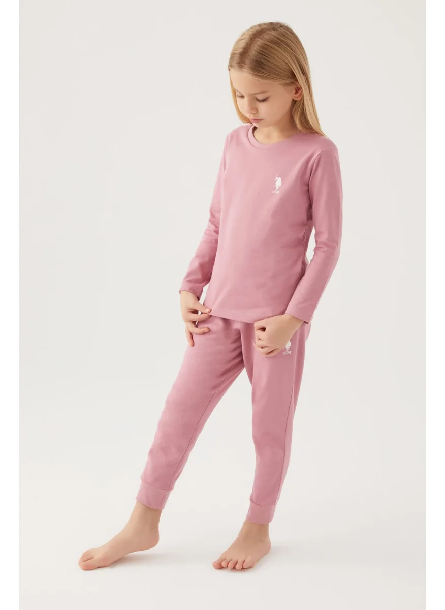U.S. Polo Assn. Girls Lilac Pajama Set