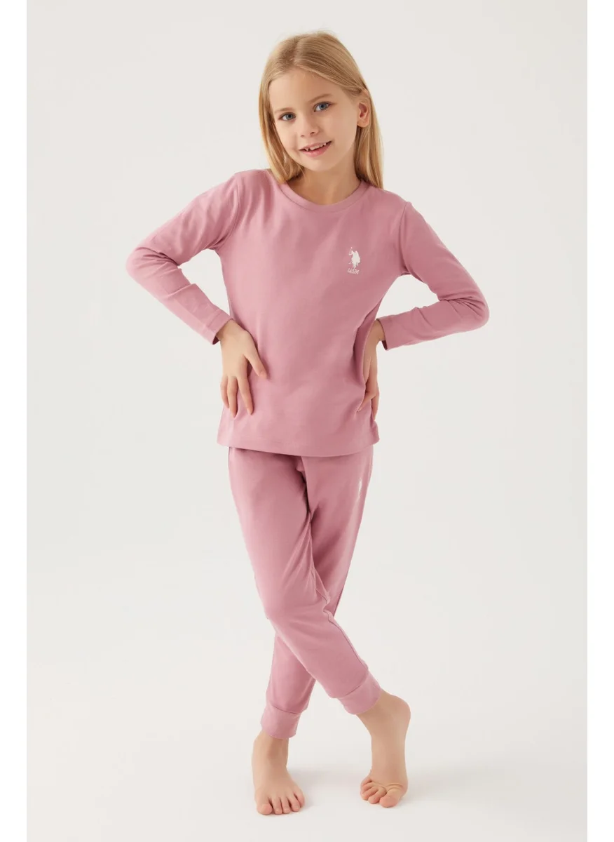 U.S. Polo Assn. Girls Lilac Pajama Set