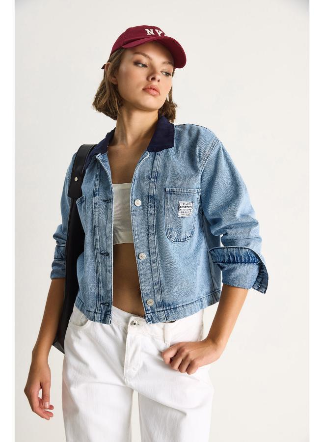 جينجر جاكيت جينز بأزرار - Image 3