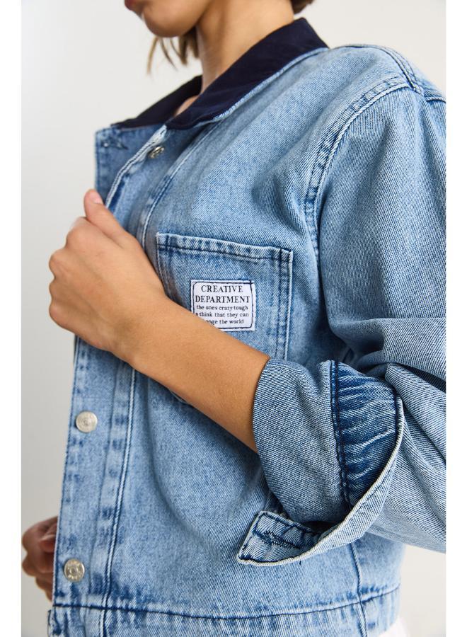 جينجر جاكيت جينز بأزرار - Image 5