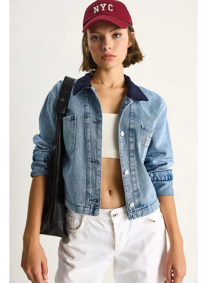Ginger Button Up Denim Jacket