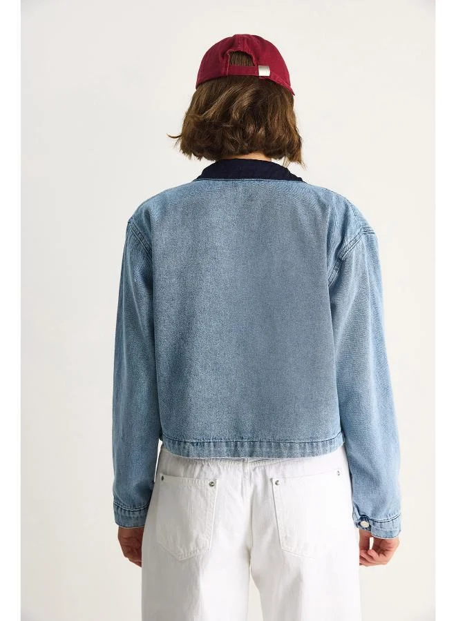 Ginger Button Up Denim Jacket