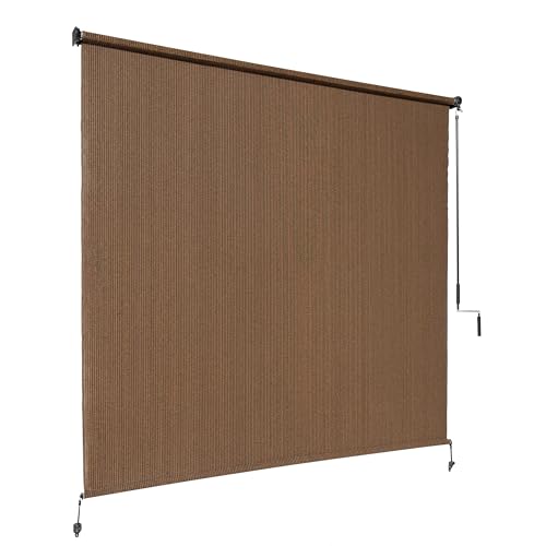 Coolaroo Exterior Roller Shade Cordless Roller Shade with 90 UV Protection No Valance 6 W X 6 L Mocha