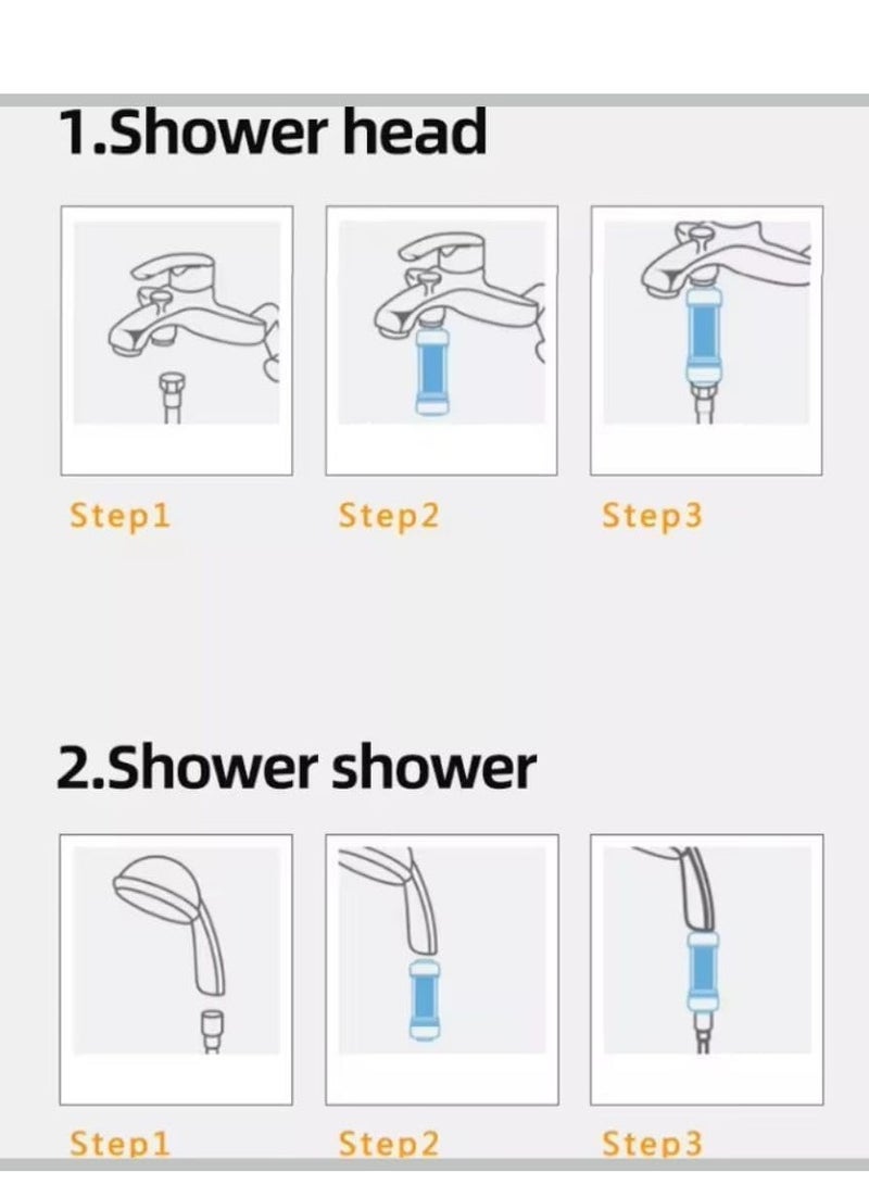 MJZ Lavender Vitamin C Shower Filter with Aroma Therapy, for Universal Output Shower Head, Aromatherapy Soften Hard Water, Chlorine & Fluoride Removal Shower Filter, Skin & Hair Care, Easy Installation,Universal Fit, Eco-Friendly - Image 5