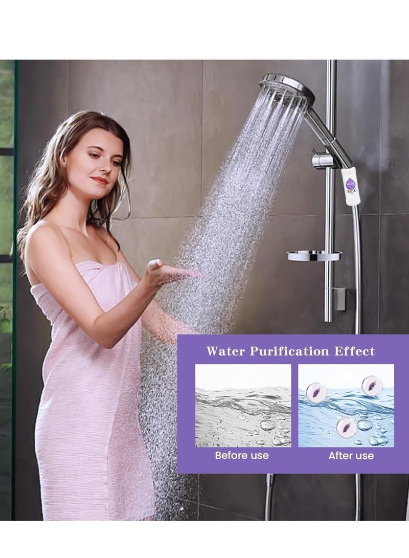 MJZ Lavender Vitamin C Shower Filter with Aroma Therapy, for Universal Output Shower Head, Aromatherapy Soften Hard Water, Chlorine & Fluoride Removal Shower Filter, Skin & Hair Care, Easy Installation,Universal Fit, Eco-Friendly - Image 4