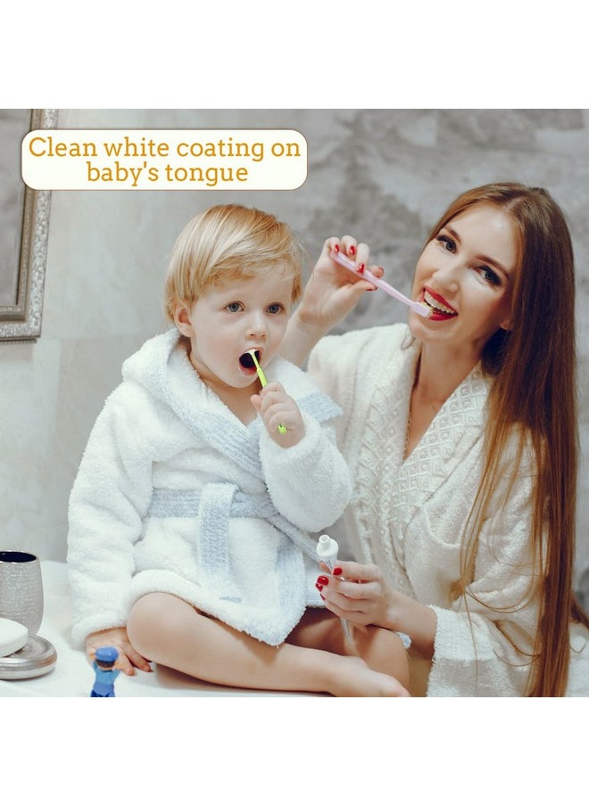 mee mee - Mee Mee Tongue Cleaner for Baby | Tender Baby Oral Cleaner Toothbrush with Silicone Scraper | Suitable from 6+ Months | With Non-Slip Handle, Soft Rubber Tip and Easy Grip for Kids/Babies (Orange) - Image 1