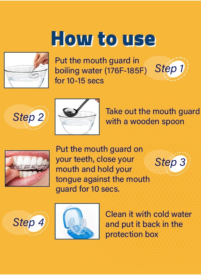 NIKITA.VIVI 4 Pcs Mouth Guard for Teeth Grinding Comfortable Custom Mold Night Time Grinding Protection Teeth Cover Comes in 2 Sizes Light and Heavy Grinding Night Guard for Teeth Grinding  - Image 5