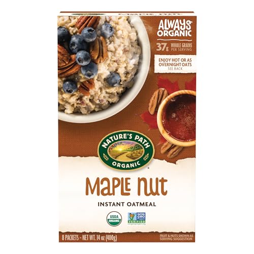Nature's Path Organic Maple Nut Instant Oatmeal, 14 oz (Pack of 1), Non-GMO - Image 1
