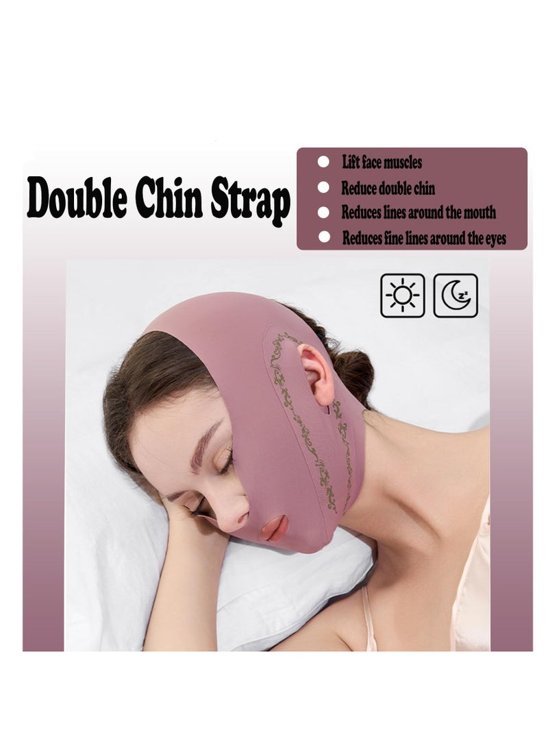 Facial Lifting Belt Chin Strap Soothing Comfy Double Reducing Device with Thin Face Female Shaper Reusable Breathable and Comfortable V Line Mask Purple - Image 5
