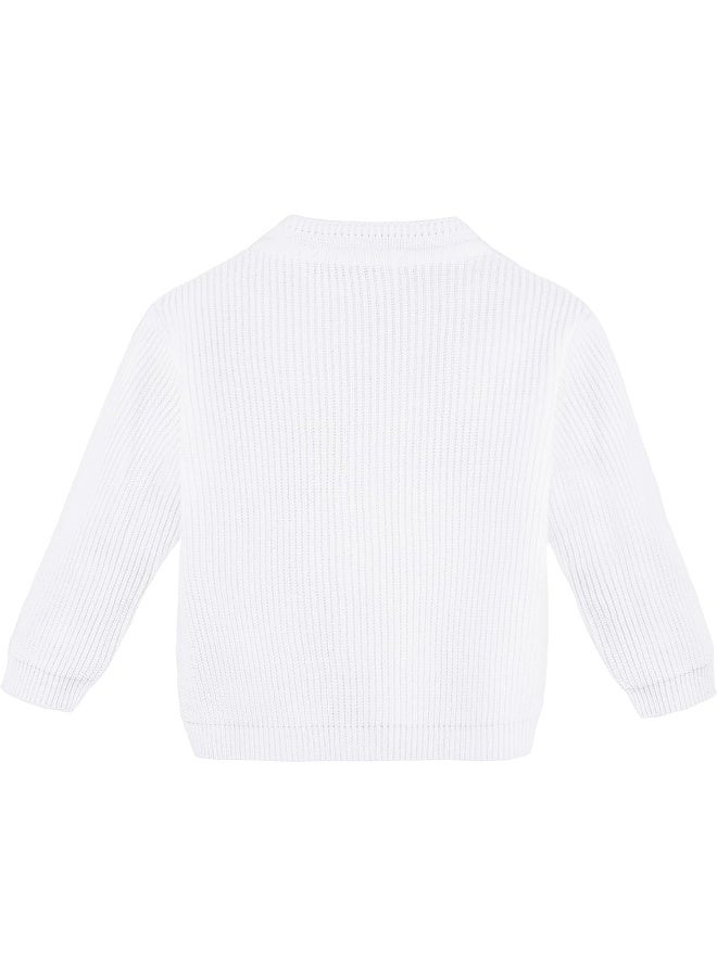 Lilax Lilax Baby Boys Basic Long Sleeve V-Neck Classic Knit Cardigan Sweater  - Image 4