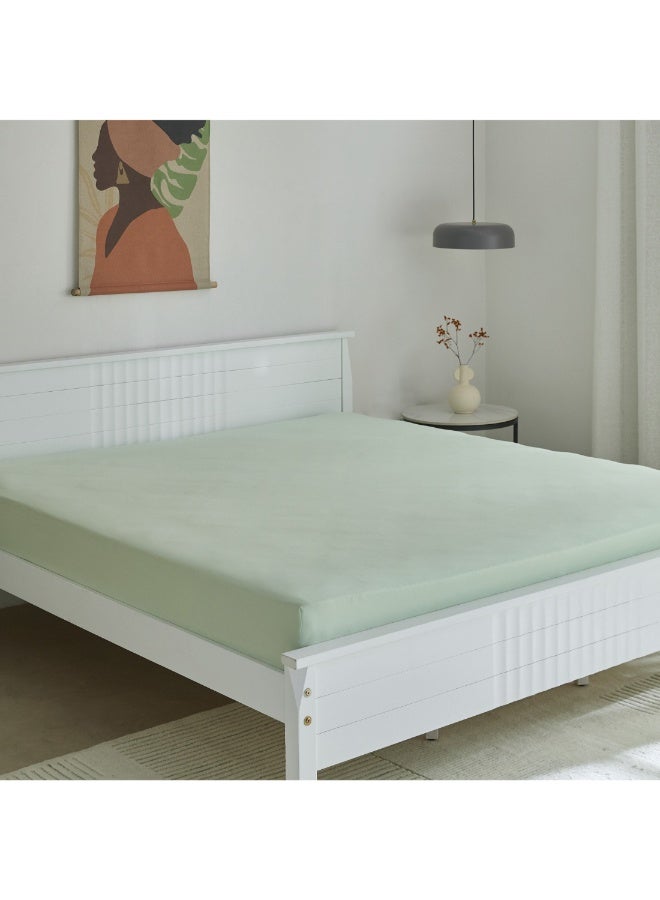 Home Box Derby Solid Microfiber Queen Fitted Sheet 150 X 200 X 25 Cm - Image 2