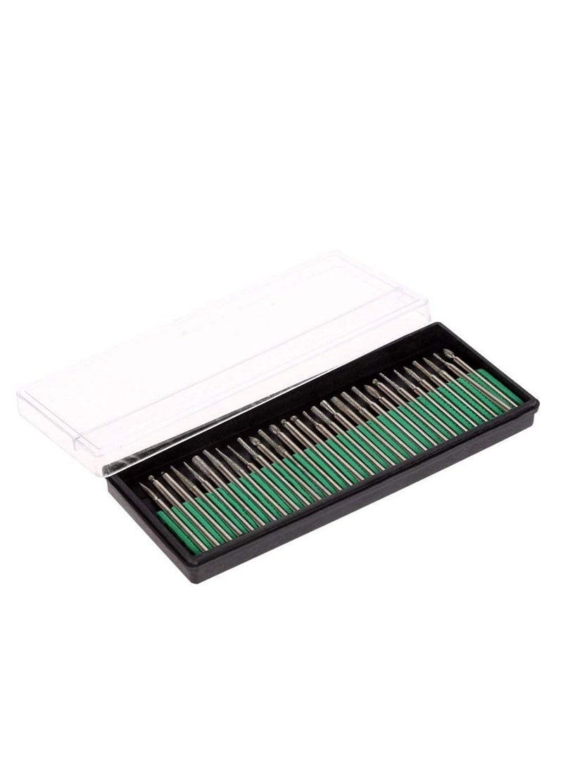 DIY Crafts Diy Crafts 12155 Diy536 Diamond Burr Bits Drill for Engraving Carving for Dremel Rotary Tool, Multicolor, 30 Piece  - Image 1
