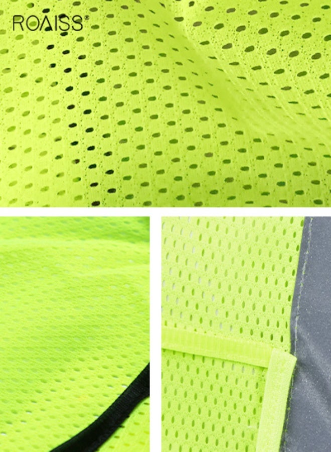 رويس سترة أمان صيفية مع 4 قطع من أكياس الثلج، سترة تبريد الثلج للرجال والنساء، سترة رائعة للعمل في الطقس الحار، سترات عاكسةملابس تبريد خارجية مقاومة للحرارة وقابلة للتنفس - Image 3