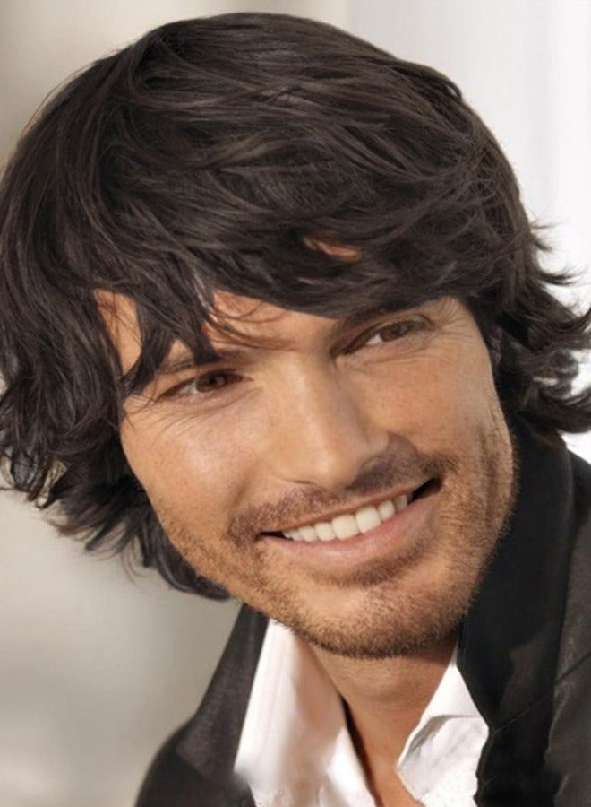 Gasin New Fashion European And American Brazilian Fluffy Natural Curly Men's Wigs Black - Image 1