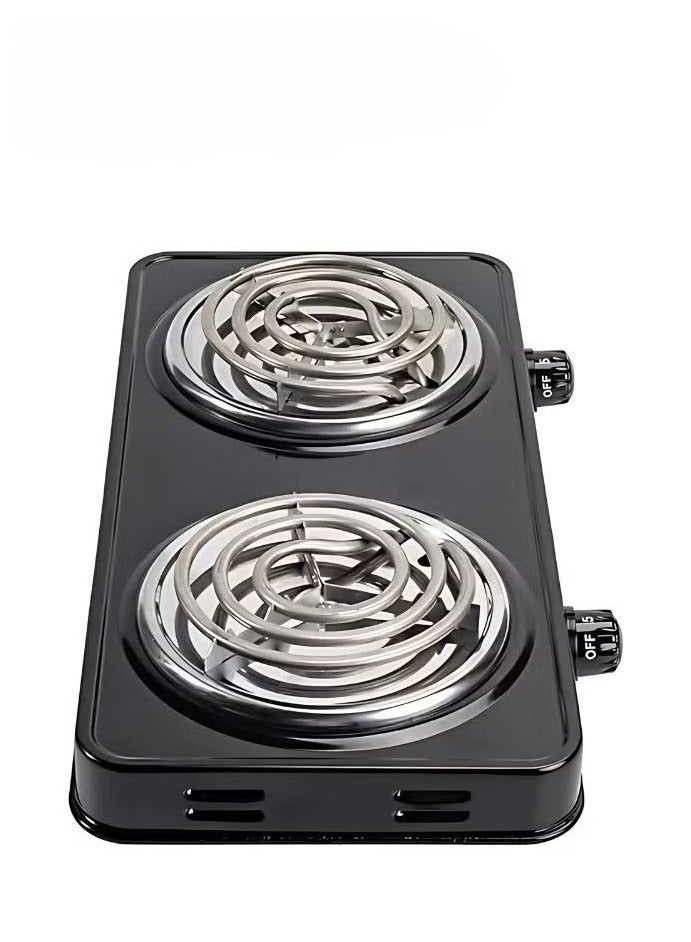 PRIMO PLUS Double electric hot plate, durable electric stove coated with a non-stick layer and equipped with overheat protection. - Image 4