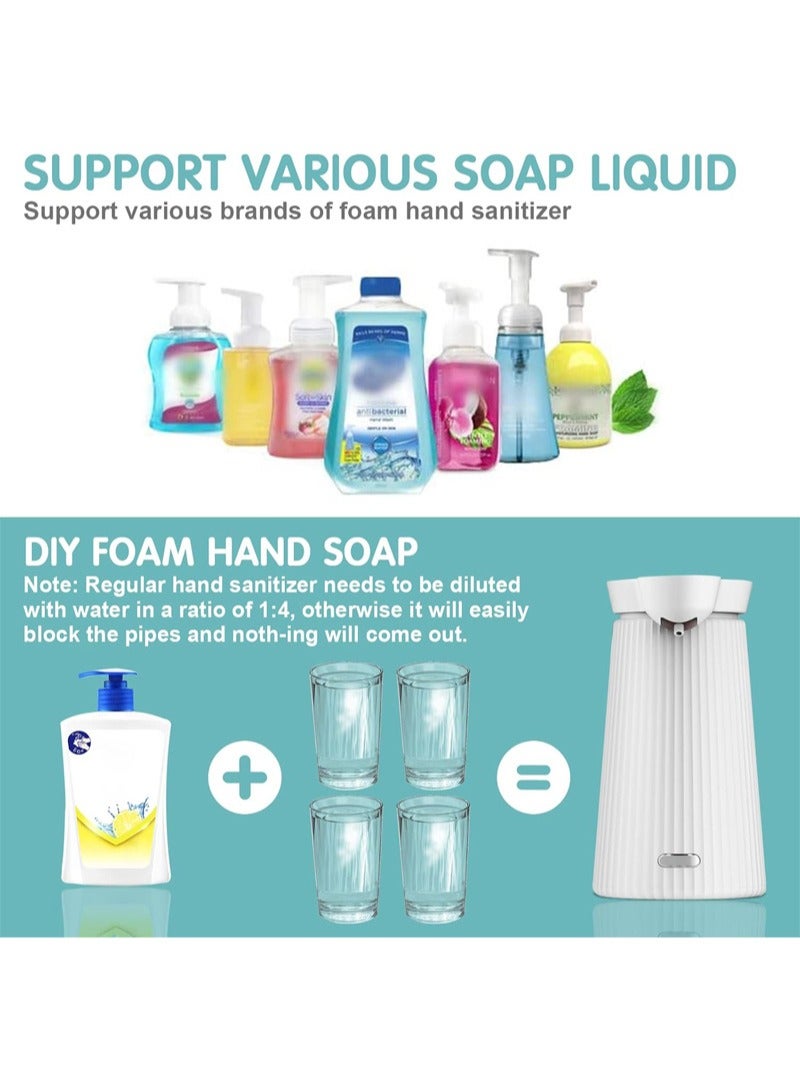 Automatic Smart Sensor Foaming Soap Dispenser Touchless Three-level Adjustment Auto Liquid Soap Dispenser For Bathroom Kitchen Washroom USB Rechargeable