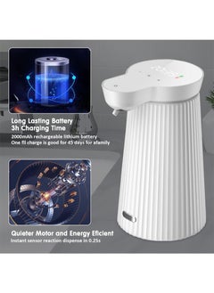 Sharpdo Automatic Smart Sensor Foaming Soap Dispenser Touchless Three-level Adjustment Auto Liquid Soap Dispenser For Bathroom Kitchen Washroom USB Rechargeable  - Image 2