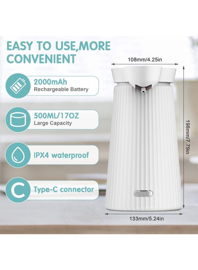 Automatic Smart Sensor Foaming Soap Dispenser Touchless Three-level Adjustment Auto Liquid Soap Dispenser For Bathroom Kitchen Washroom USB Rechargeable