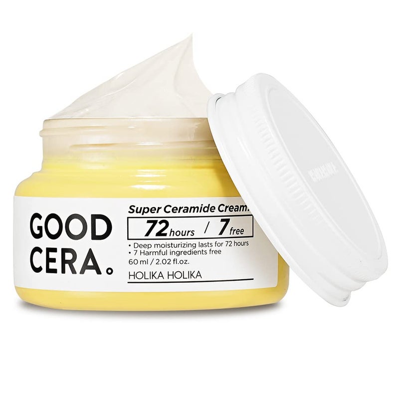 HOLIKA HOLIKA Good Cera Super Ceramide Cream | Soothing Facial Cream & Skin Moisturizer | Ceramide Cream Korean Moisturizer for Face | Deeply Nourishing Face Cream for Dry Skin 2.02 fl oz - Image 1