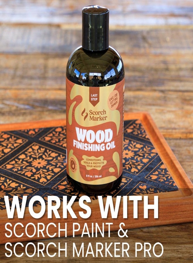 SCORCH MARKER Cutting Board Oil - Food Safe Butcher Block & Wood Finishing Oil Conditioner, Made with Food Grade MCT Oil, for Kitchen Utensils & Wood Crafts, Mineral Oil-Free (8OZ) - Image 5