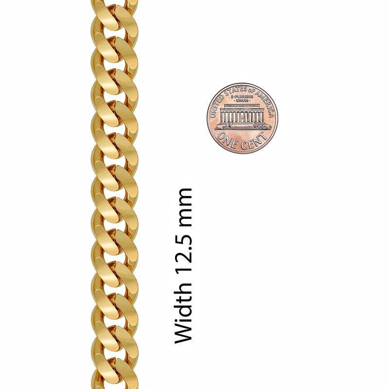LIFETIME JEWELRY 12mm Miami Curb Cuban Link Chain Bracelet for Men 24k Gold Plated (Gold, 8 inches) - Image 4