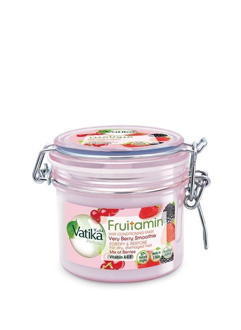 Vatika Naturals Fruitamin Hair Conditioning Mask| Very Berry Smoothie with Cranberries, Blueberries, Strawberries and Pomegranate and Vitamins A, E & F - 350g