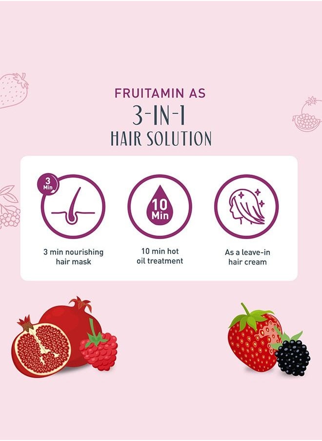 Vatika Naturals - Vatika Naturals Fruitamin Hair Conditioning Mask| Very Berry Smoothie with Cranberries, Blueberries, Strawberries and Pomegranate and Vitamins A, E & F - 350g - Image 1