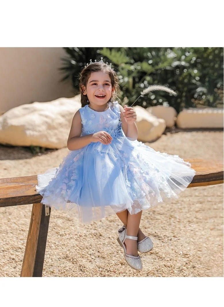 D'Daniela D' Daniela - Apple Blossom Blue Dress