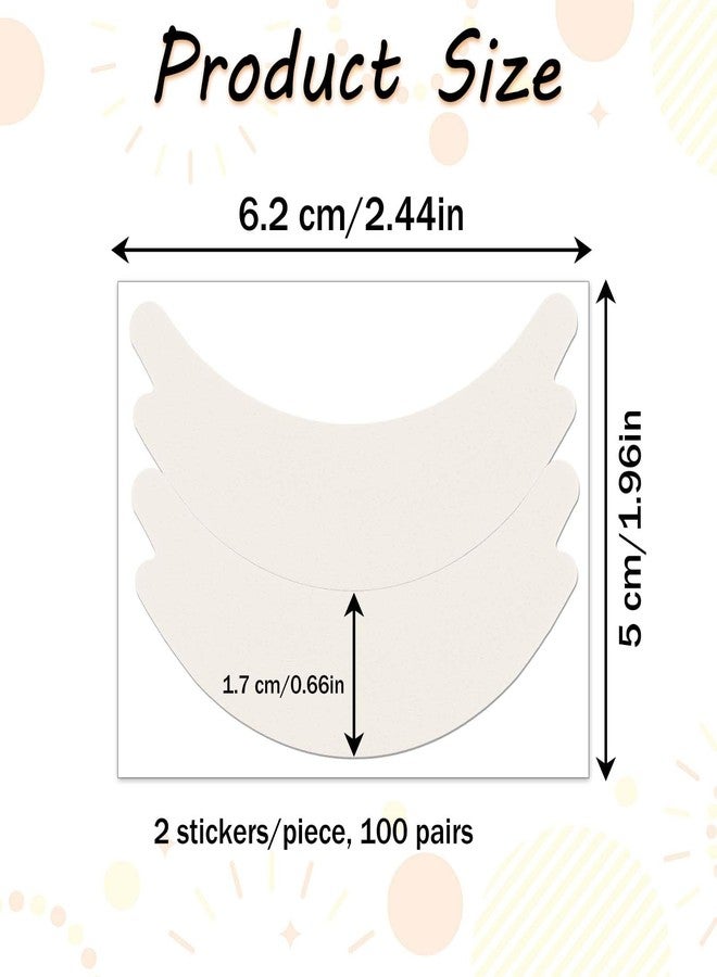 WLLHYF 200 PCS Foam Eye Pads for Lash Extensions, Waterproof Pre Cut Eyelash Tape Lint Free Sticky Under Eye Pads Lash Tech Supplies Fit Most Eye Shape, White - Image 2