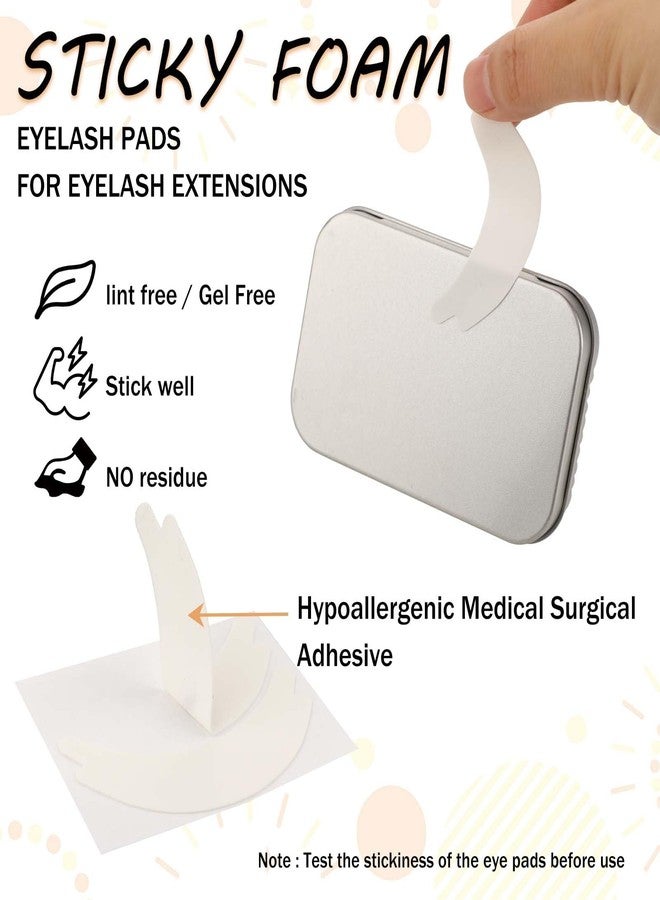 WLLHYF 200 PCS Foam Eye Pads for Lash Extensions, Waterproof Pre Cut Eyelash Tape Lint Free Sticky Under Eye Pads Lash Tech Supplies Fit Most Eye Shape, White - Image 3