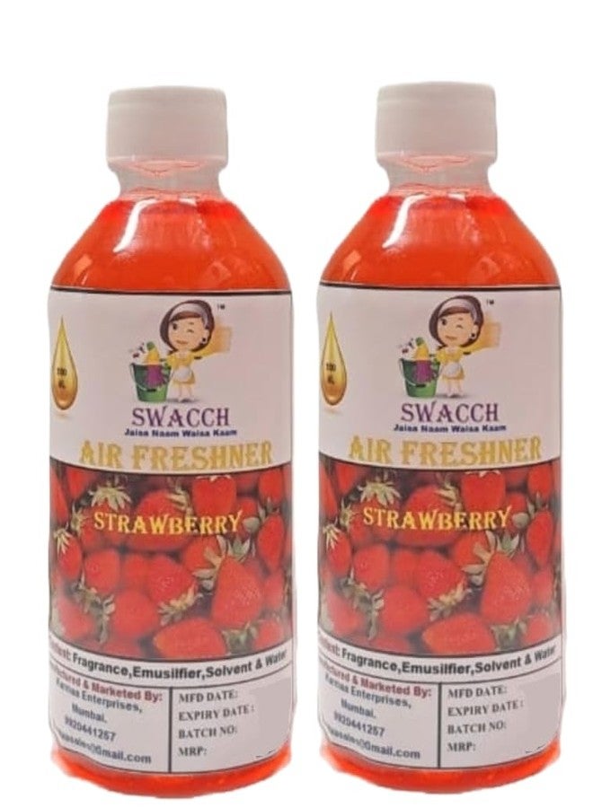 swacch Air Freshner For Home, Hotels I Work Space & Office I Long Lasting I Ready to use I Water Based I Strawberry 200ml Pack of 2 - Image 1