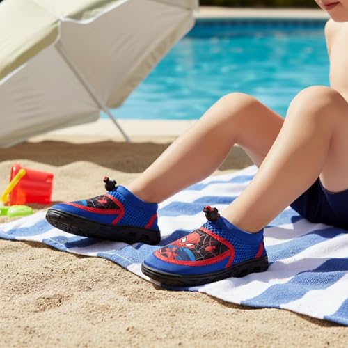 Josmo Boys Spiderman Aquasock (Toddler/Little Kid) Blue/Red 7-8 Medium Toddler - Image 5
