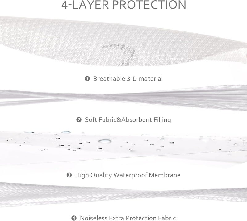 Moonsea Waterproof Pack and Play Mattress Pad Fit for Graco Pack n Play On The Go Playard Breathable and Washable Pack and Play Mattress Sheets Fitted - Image 3