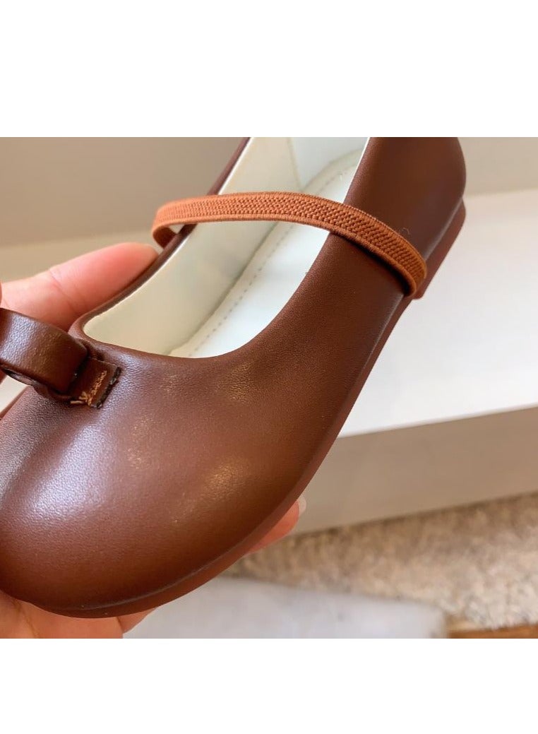 Xiaoxiangfeng Butterfly Bow French Children's Shoes Leather Shoes Soft Bottom  - Image 5