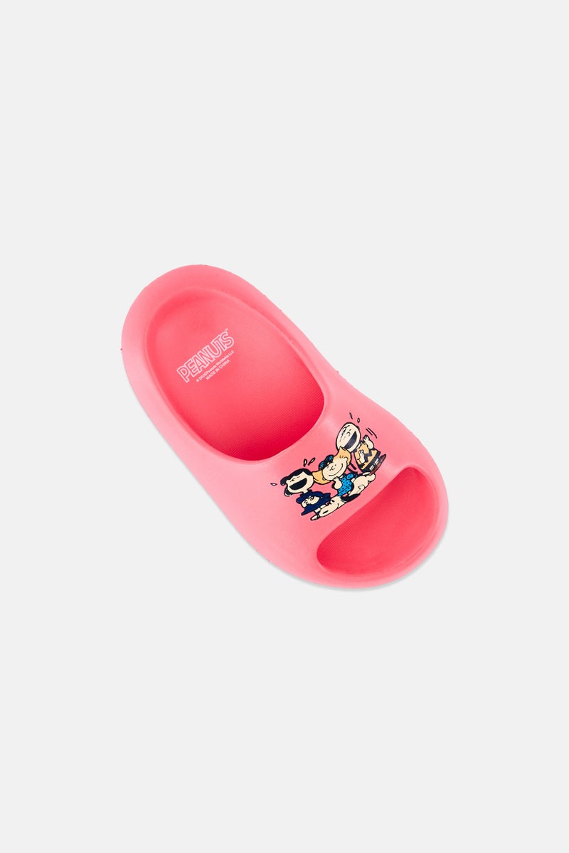 Peanuts Toddlers Boy Peanuts Slip On Slipper, Light Red - Image 2