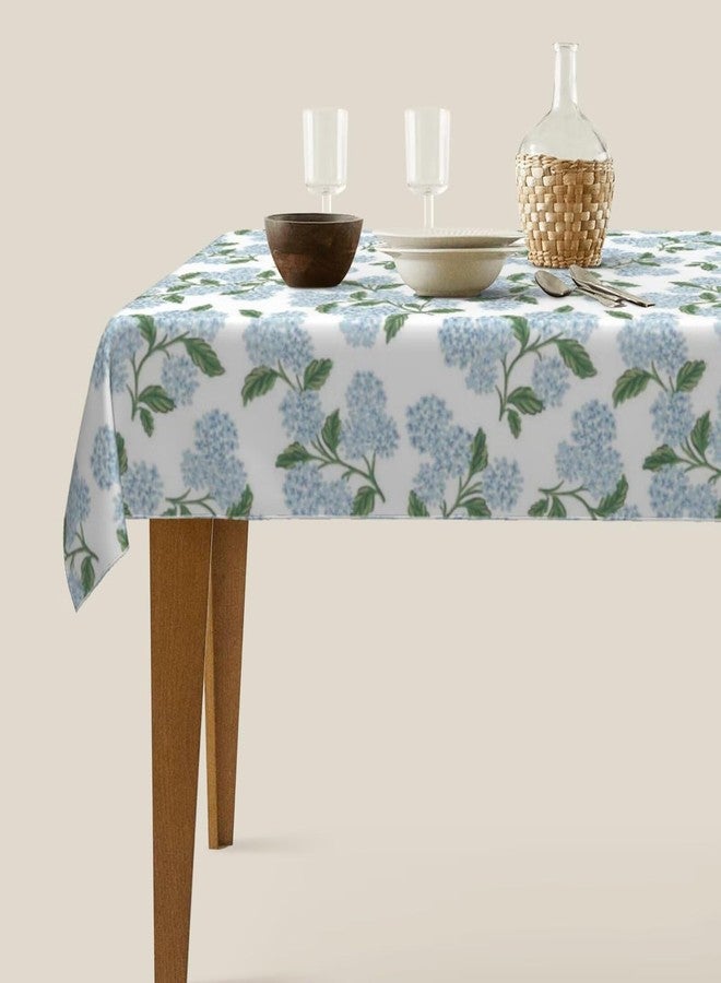 Sunshineyan Vintage Floral Tablecloth Rectangle 60 x 84 Inch, Blue Green Hydrangea Flower Decor Tablecloths Tablecloths Polyester Seasonal Table Cloth for Parties Kitchen Dining Indoor Outdoor - Image 3