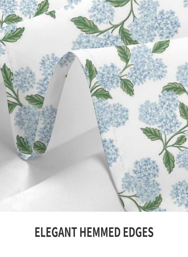 Sunshineyan Vintage Floral Tablecloth Rectangle 60 x 84 Inch, Blue Green Hydrangea Flower Decor Tablecloths Tablecloths Polyester Seasonal Table Cloth for Parties Kitchen Dining Indoor Outdoor - Image 5
