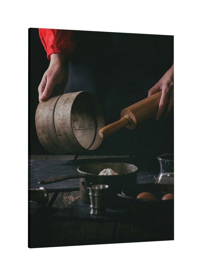 RKN Decorative Printed Framed Canvas Wall Art Beige/Red/White 60 x 80centimeter - Image 2